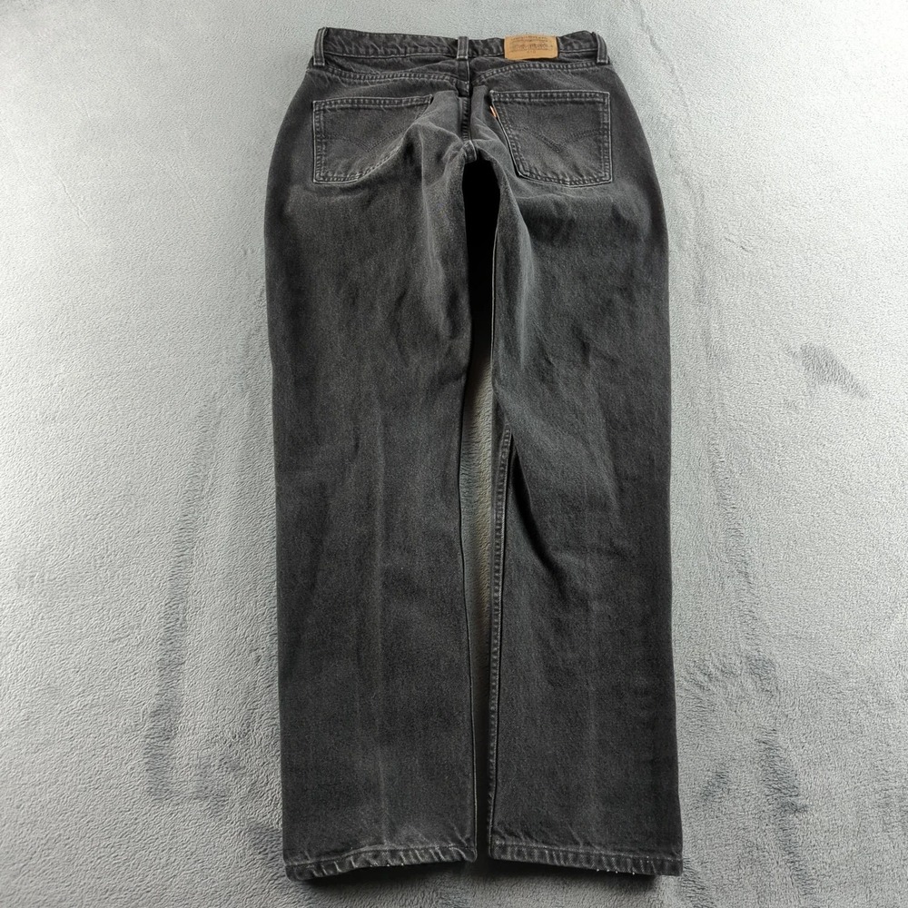 Vintage Levis Jeans 34‎ (Fits 30x32) Black Faded 610 Orange Tab Straight 90s Y2K - Picture 3 of 16